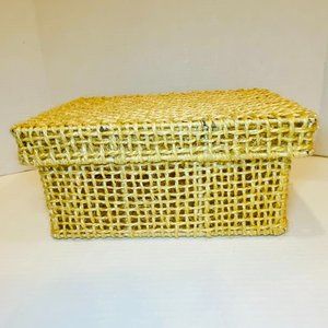 Woven Sturdy Rope Twine Box Basket with Lid